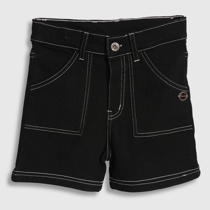 Kids Boys Shorts in Black with Soft & Sweat-Friendly Fabric, Comfort Fit for Active Wear