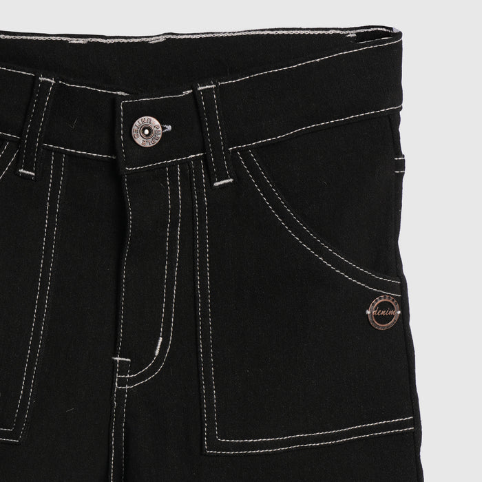 Kids Boys Shorts in Black with Soft & Sweat-Friendly Fabric, Comfort Fit for Active Wear