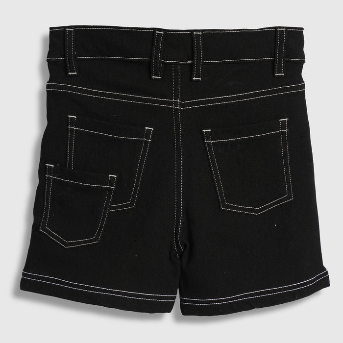 Kids Boys Shorts in Black with Soft & Sweat-Friendly Fabric, Comfort Fit for Active Wear