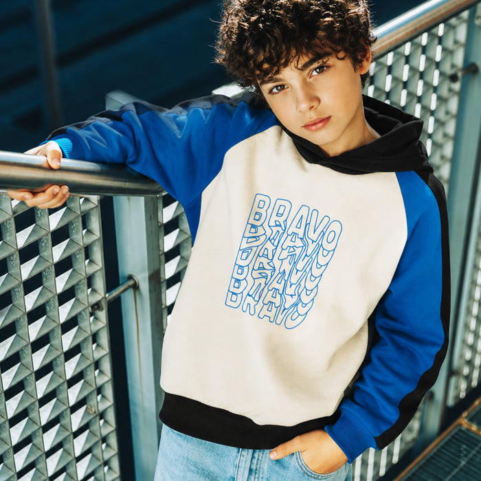 Kids Boys Sweatshirt in Blue with Soft Warm Fabric, Hood Style & Comfortable Fit