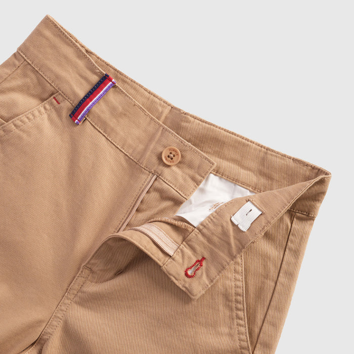Kids Boys Trousers in Beige with Tailored Fit, Smart Pocket Styling & Comfort Fabric