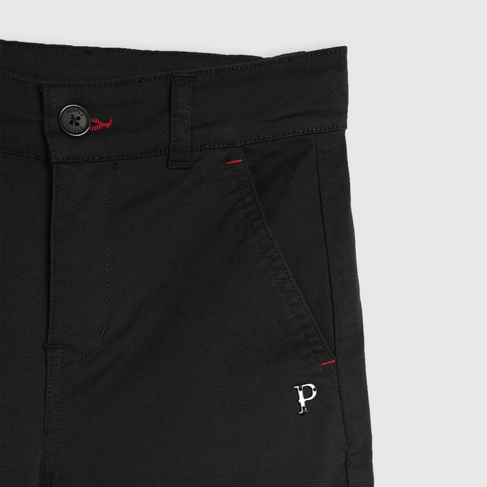 Kids Boys Trousers in Black with Tailored Fit, Smart Pocket Styling & Comfort Fabric