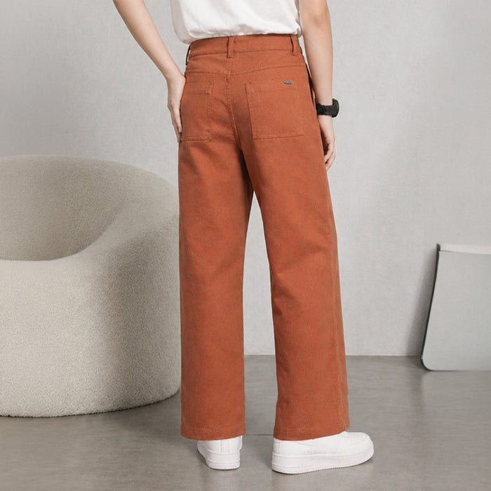 Kids Boys Trousers in Dark Beige with Soft Breathable Fabric & Comfortable Regular Fit