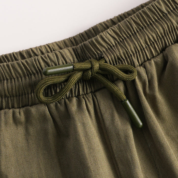 Kids Boys Trousers in Olive with Breathable Comfort Fabric, Cargo Pockets & Relaxed Fit