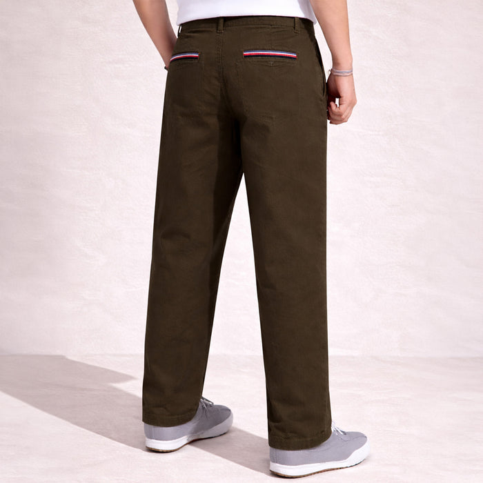 Kids Boys Trousers in Olive with Tailored Fit, Smart Pocket Styling & Comfort Fabric