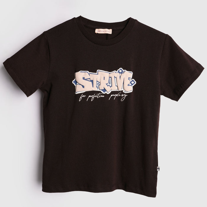 Kids Boys Tshirt Brown with Breathable Cotton Fabric Short Sleeve Summer Casual T Shirt