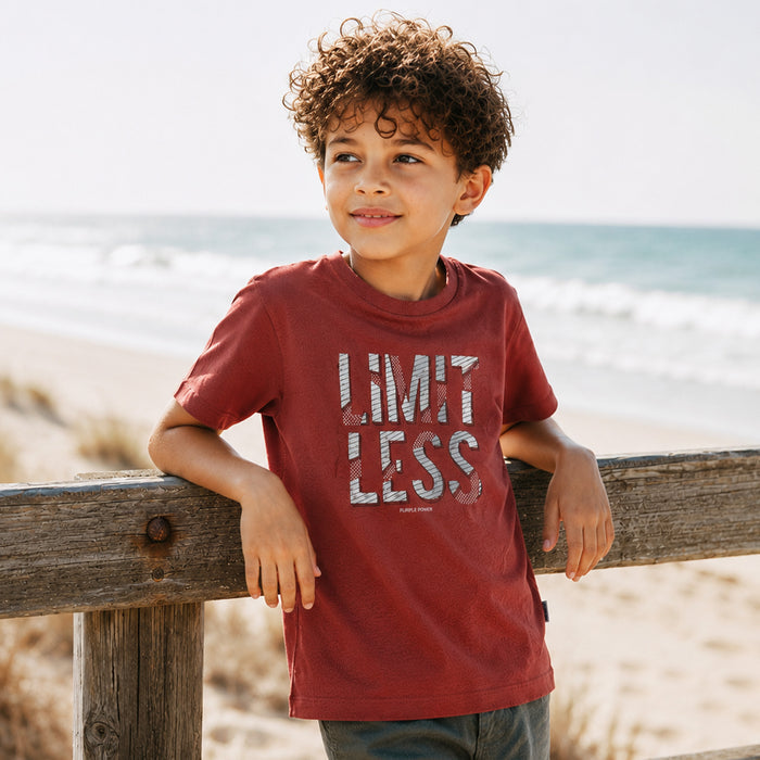 Kids Boys Tshirt in Brown with Crew Neck, Half Sleeves & Soft Fabric Comfort for Summers