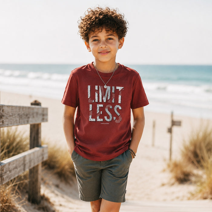 Kids Boys Tshirt in Brown with Crew Neck, Half Sleeves & Soft Fabric Comfort for Summers