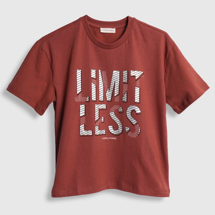 Kids Boys Tshirt in Brown with Crew Neck, Half Sleeves & Soft Fabric Comfort for Summers
