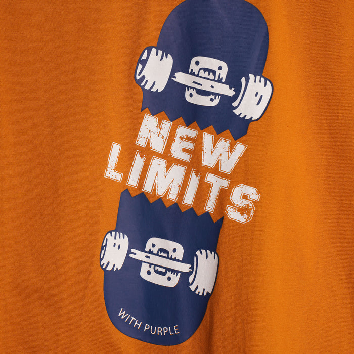 Kids Boys Tshirt in Mustard with Relaxed Fit & Soft Breathable Fabric for Everyday Comfort