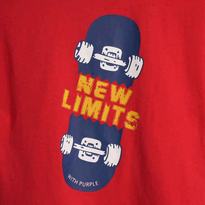 Kids Boys Tshirt in Red with Relaxed Fit & Soft Breathable Fabric for Everyday Comfort