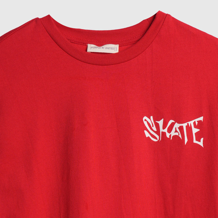 Kids Boys Tshirt in Red with Relaxed Fit & Soft Breathable Fabric for Everyday Comfort