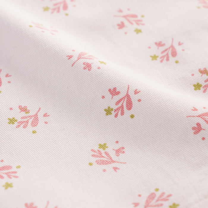 Kids Girl Dungaree in White with Comfort Fabric, Floral Print, Flared Fit & Buckle Closure