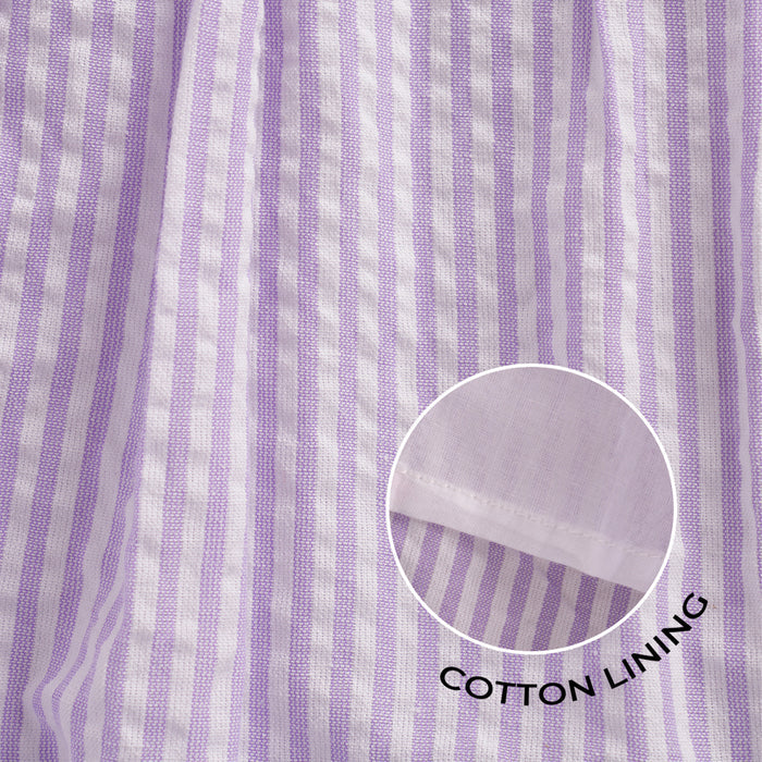 Kids Girls Dress in Lavender Stripes with Sleeveless Cotton Design for Summer Comfort