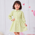Kids Girls Dress in Light Green with Fit & Flare Design, Smocked Waist & Comfortable Regular Fit