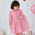 Kids Girls Dress in Red with Fit & Flare Design, Smocked Waist & Comfortable Regular Fit