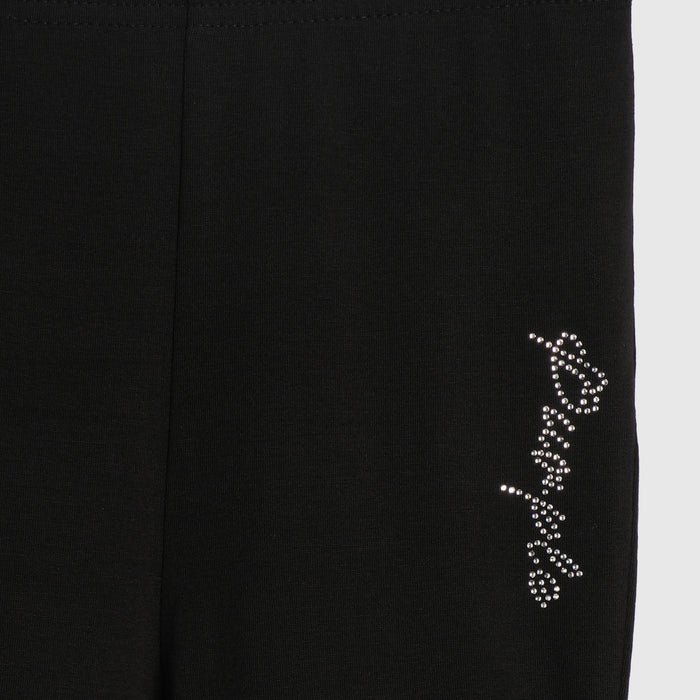 Kids Girls Flare Lower in Black with Soft Stretch Fabric for Everyday Comfort & Style