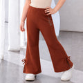 Kids Girls Flare Lower in Brown with Soft Stretch Fabric for Everyday Comfort & Style