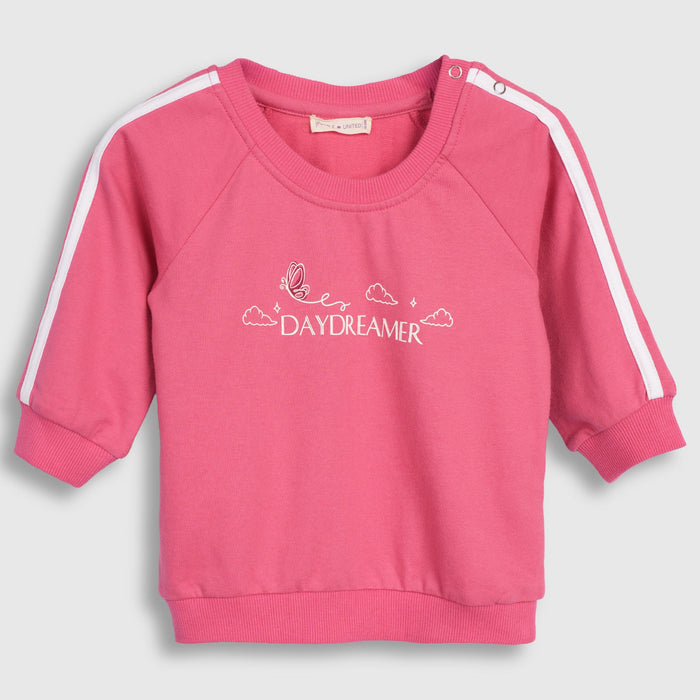 Kids Girls Light Pink Cotton Co-Ord Clothing Set with Soft Tshirt & Elastic Waist Bottoms
