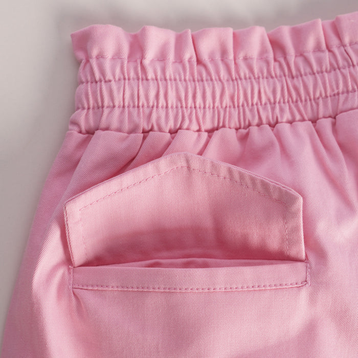 Kids Girls Lower in Light Pink with Cargo Pockets and Relaxed Utility Fit for Active Wear