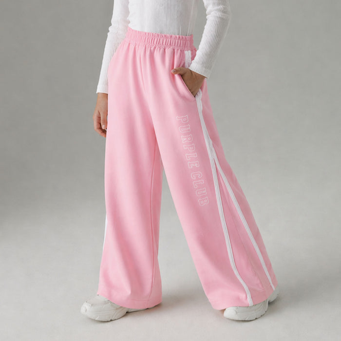 Kids Girls Lower in Light Pink with Soft Breathable Fabric and Relaxed Fit for Daily Wear