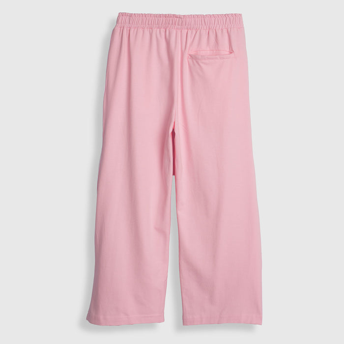 Kids Girls Lower in Light Pink with Soft Breathable Fabric and Relaxed Fit for Daily Wear