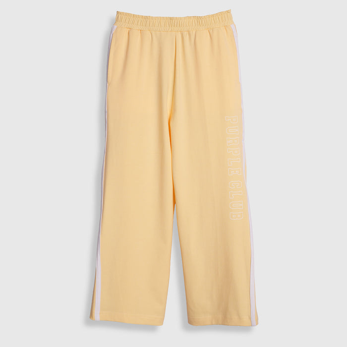 Kids Girls Lower in Light Yellow with Soft Breathable Fabric and Relaxed Fit for Daily Wear