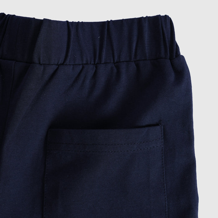 Kids Girls Lower in Navy Blue with Wide Leg Design, Stud Detail & Elasticated Waist Comfort