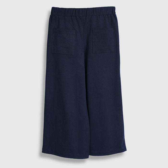 Kids Girls Lower in Navy Blue with Wide Leg Design, Stud Detail & Elasticated Waist Comfort