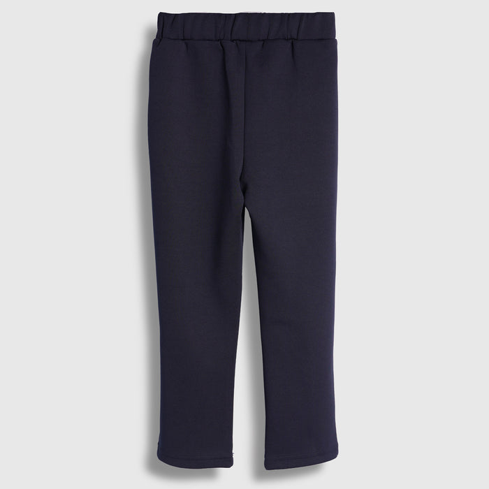 Kids Girls Lower in Navy with Relaxed Straight Fit, Soft Stretch Fabric & Rhinestone Detail