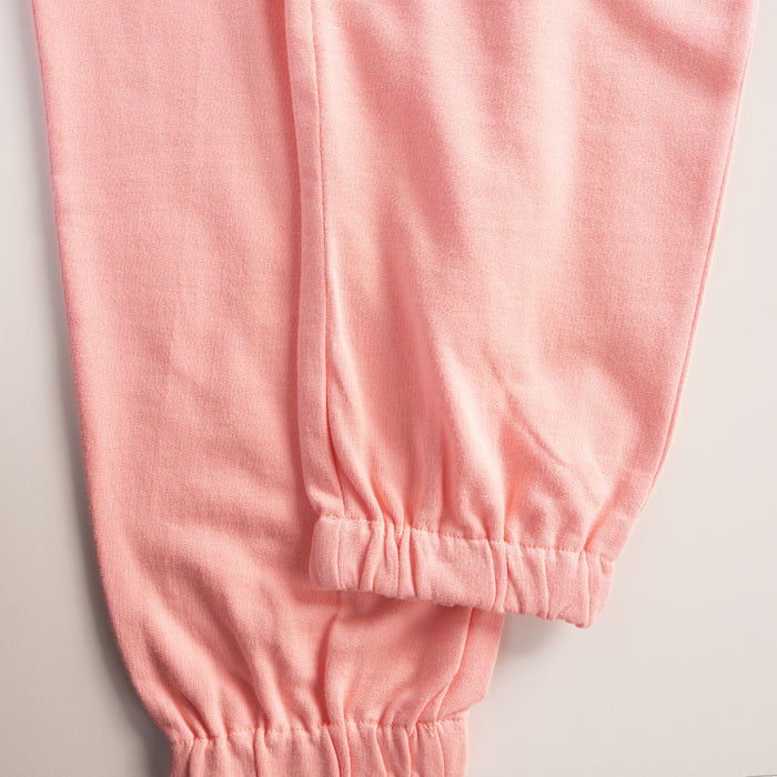 Kids Girls Lower in Peach with Ruffle Pockets, Drawcord Waist & Regular Fit Comfort