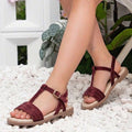 Kids Girls Sandals Maroon Minimal Strap Design with Easy Fit & Lightweight Comfort
