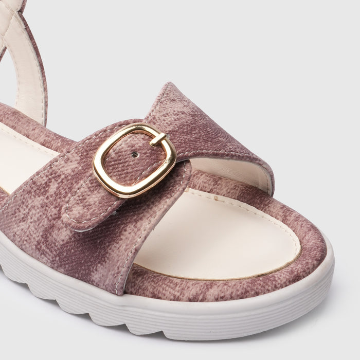 Kids Girls Sandals Plum Minimal Strap Design with Easy Fit & Lightweight Comfort