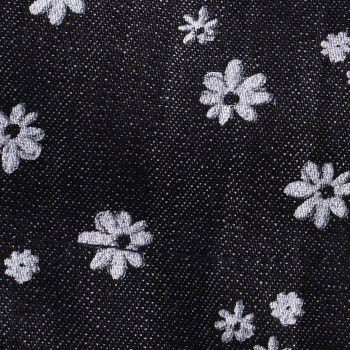 Kids Girls Shorts in Dark Blue with Floral Design, Pleated Front & Elasticated Waist