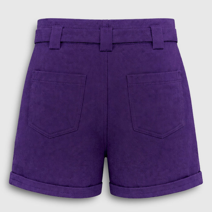 Kids Girls Shorts with Utility Pockets, Belted Waist & Relaxed Fit for All Day Comfort Wear