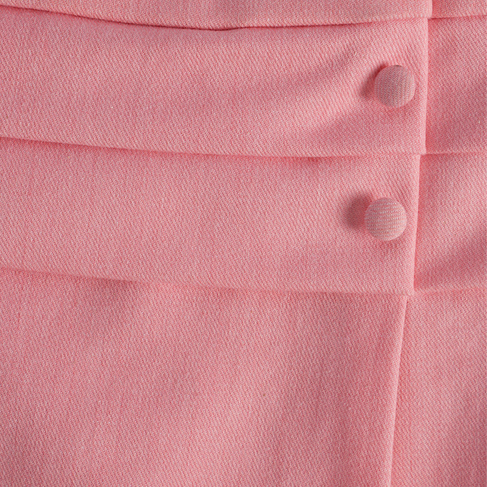 Kids Girls Skort in Peach with Layered Waistband, Soft Fabric & Relaxed Fit for Casual Wear
