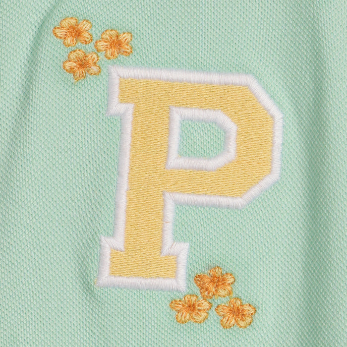Kids Girls Top in Light Green with Breathable Fabric, Polo Collar & Sleeveless Summer Wear
