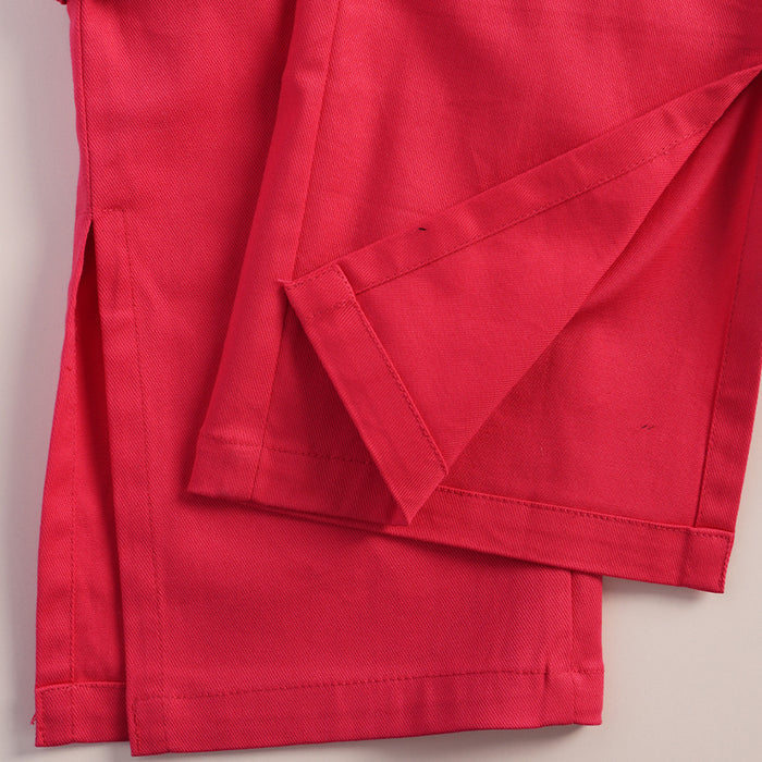 Kids Girls Trousers in Orange with Wide Leg, Cargo Pockets & Belt, Soft Premium Comfort Fit