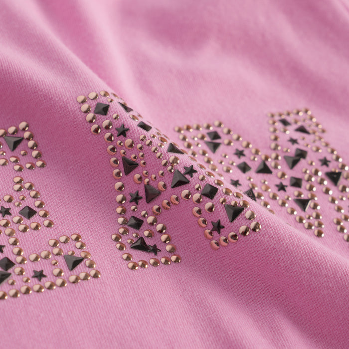 Kids Girls Tshirt in Light Pink with Tie Sleeves & Breathable Cotton Fabric for Summer Wear