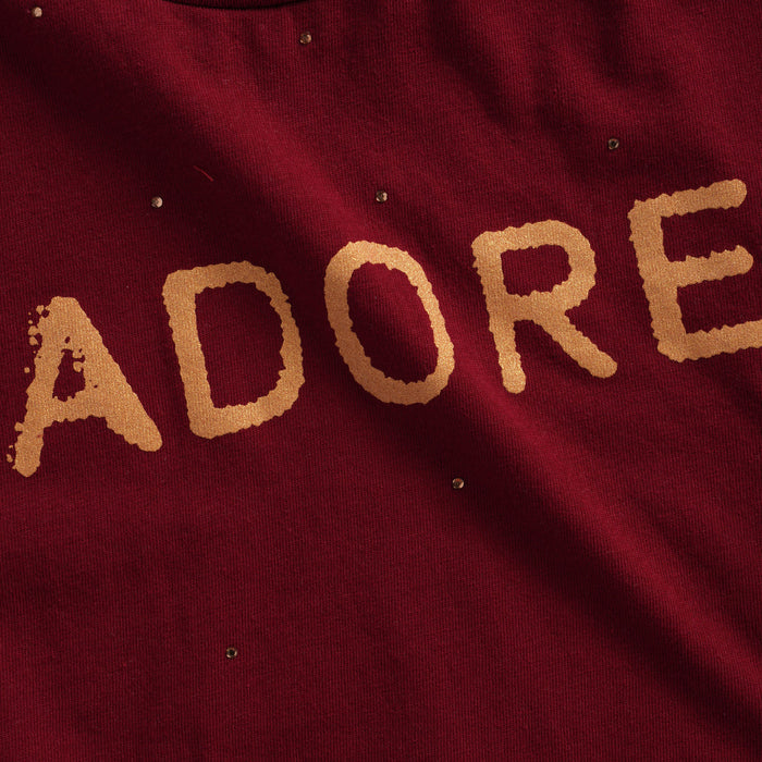 Kids Girls Tshirt in Maroon with Ruffle Sleeves & Soft Cotton Feel, Perfect for Summers