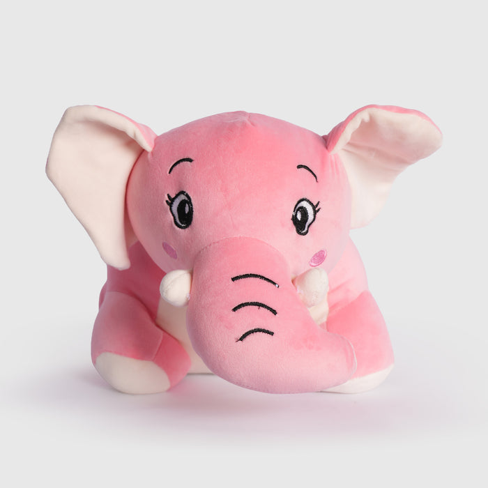 Kids Pink Elephant Soft Toy Plush for Soft Play with Dreamy Pastel Wings