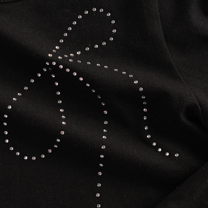 Kids Tshirt For Girls in Black with Soft Comfort Fabric, Perfect for Smart Casual Styling