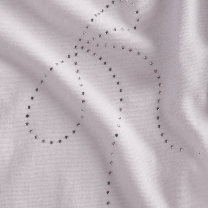 Kids Tshirt For Girls in White with Soft Comfort Fabric, Perfect for Smart Casual Styling