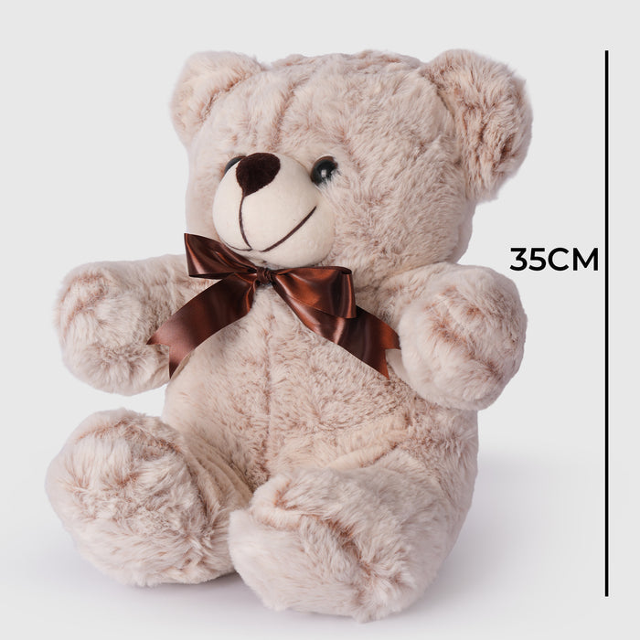 Kids Unisex Beige Teddy Bear Plush Toy with Soft Texture for Playtime & Comfort Play
