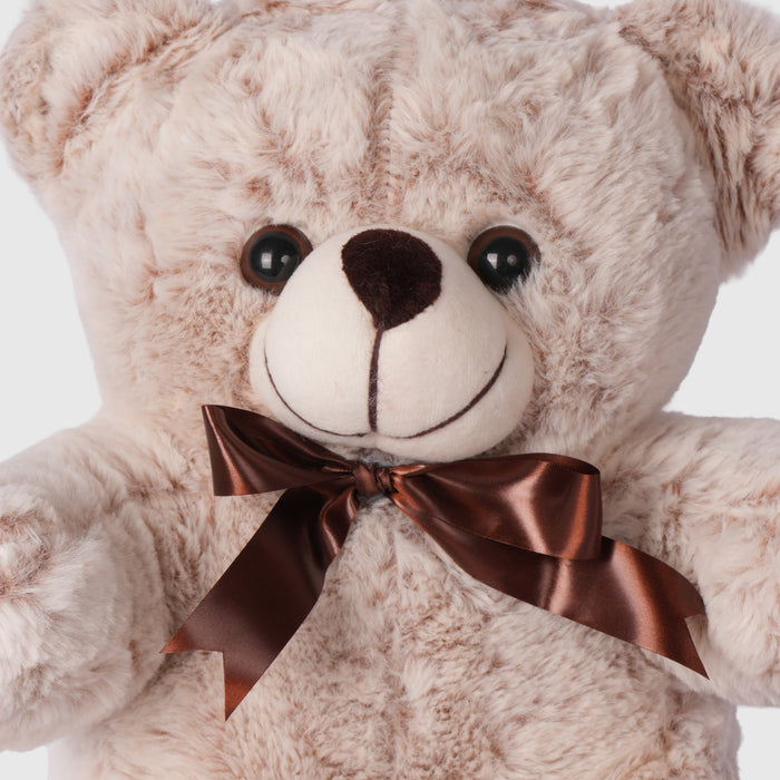 Kids Unisex Beige Teddy Bear Plush Toy with Soft Texture for Playtime & Comfort Play