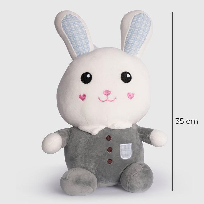 Kids Unisex Grey Bunny Plush Toy with Ultra Soft Feel for Playtime & Happy Snuggle Fun