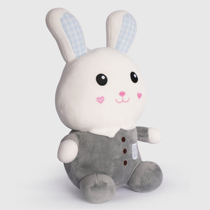 Kids Unisex Grey Bunny Plush Toy with Ultra Soft Feel for Playtime & Happy Snuggle Fun