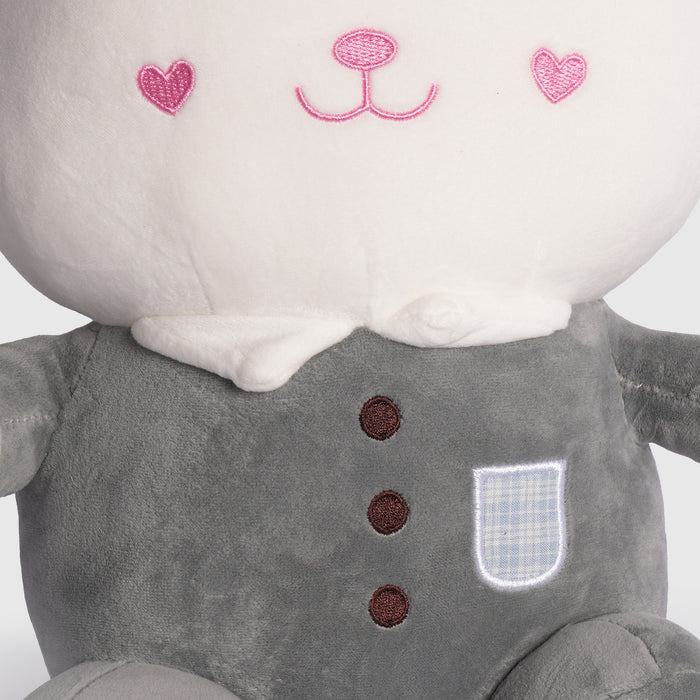 Kids Unisex Grey Bunny Plush Toy with Ultra Soft Feel for Playtime & Happy Snuggle Fun