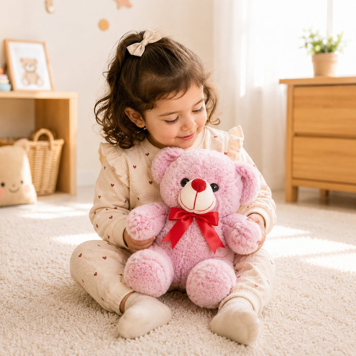 Kids Unisex Multi Teddy Bear Plush Toy with Soft Texture for Playtime & Comfort Play
