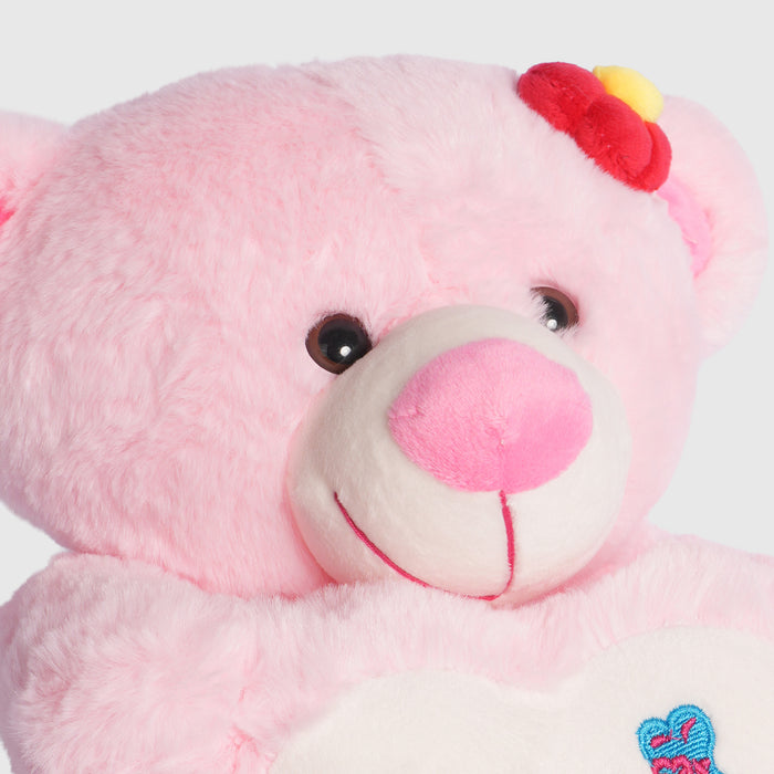 Kids Unisex Pink Teddy Bear Plush Toy with Ultra Soft Feel for Happy Playtime Fun
